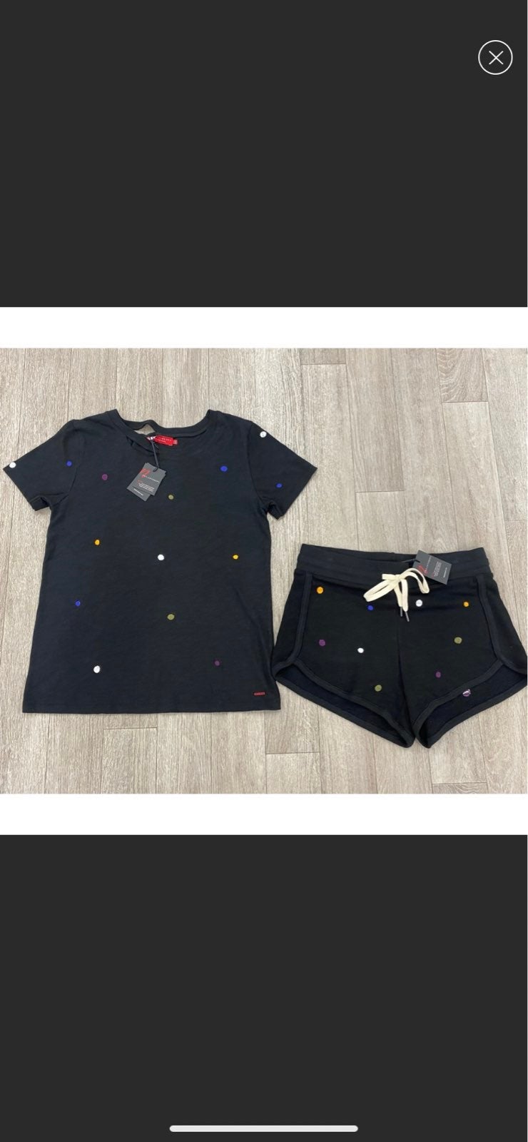n:Philanthropy polka dot tee short set