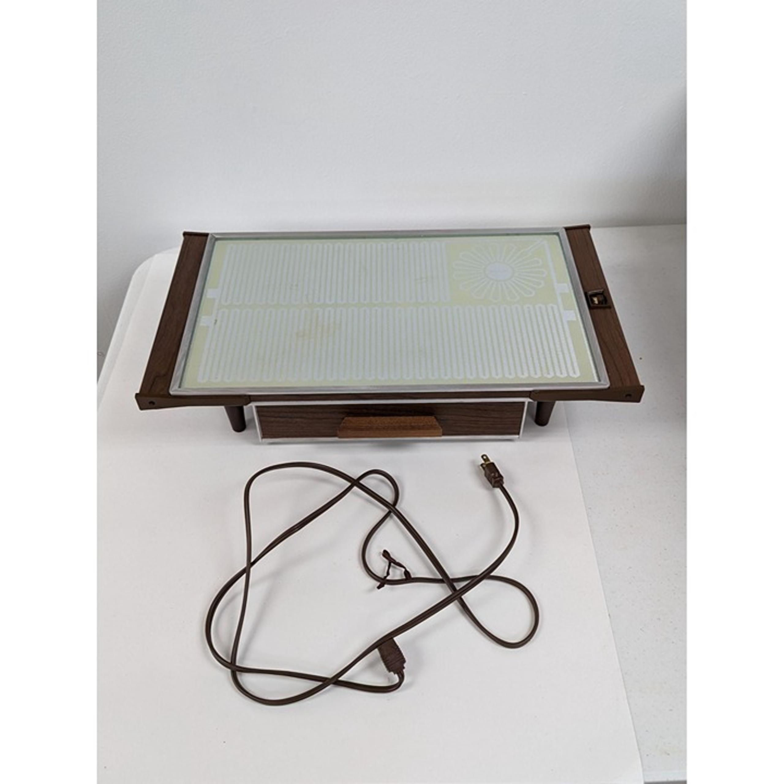 Vintage Salton Hotray Automatic Food Warming Plate Glass Model H-934 Hot Tray