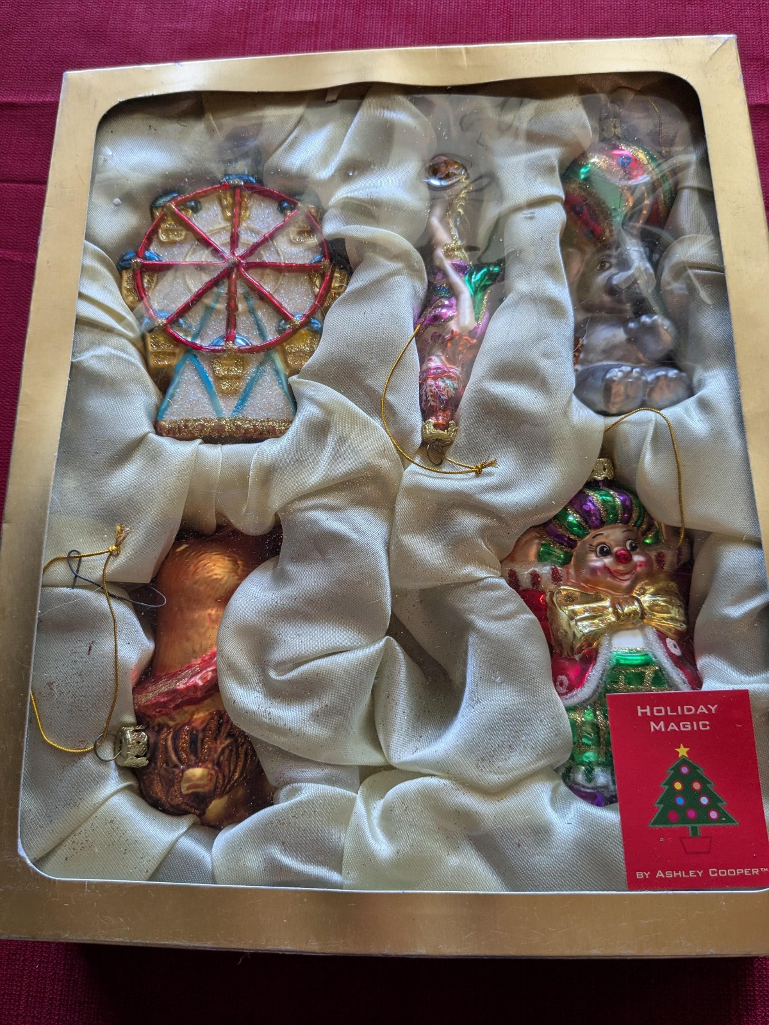 Vintage Ashley Cooper Circus Ornament Set
