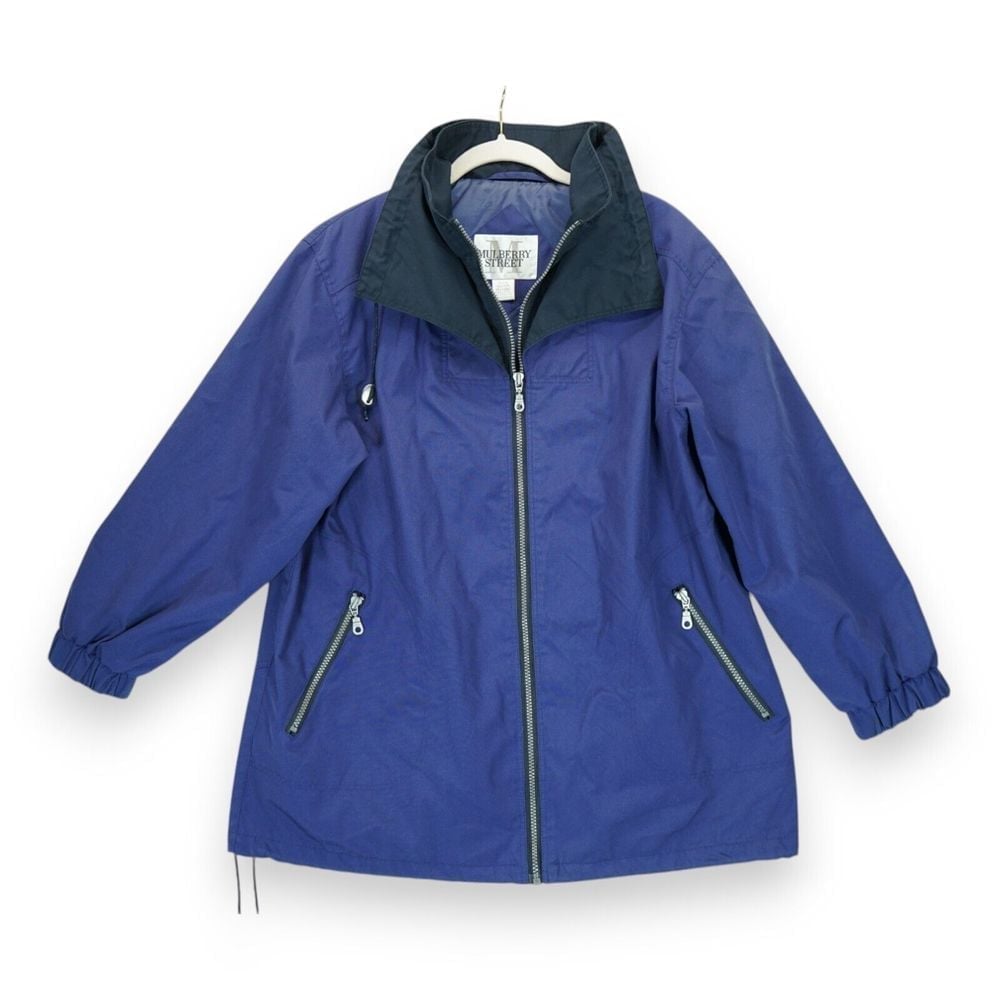 Vintage Mulberry Street Jacket Medium Petite Women's Purple Zip-Up Outdoors