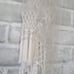 Beaded Embroidered Tasseled Lace Shawl Intricate Warm White Wedding Guest Floral