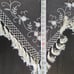 Beaded Embroidered Tasseled Lace Shawl Intricate Warm White Wedding Guest Floral