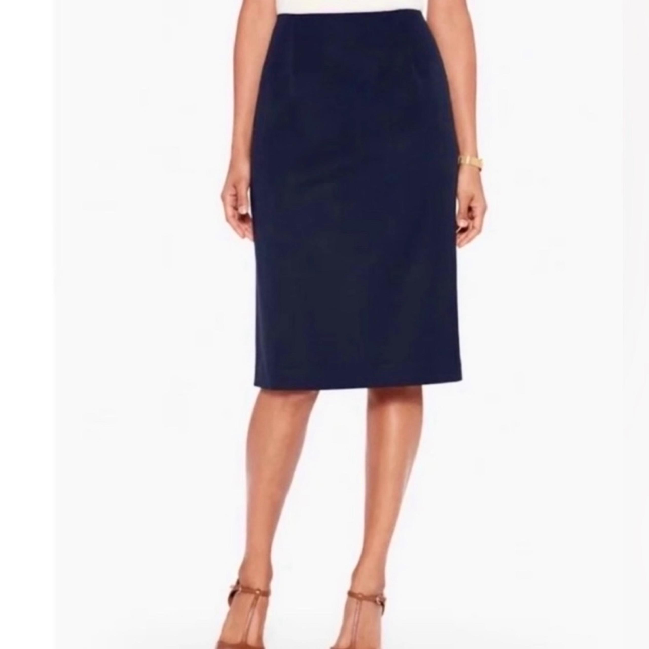 Pendleton navy blue wool a line skirt NEW 14