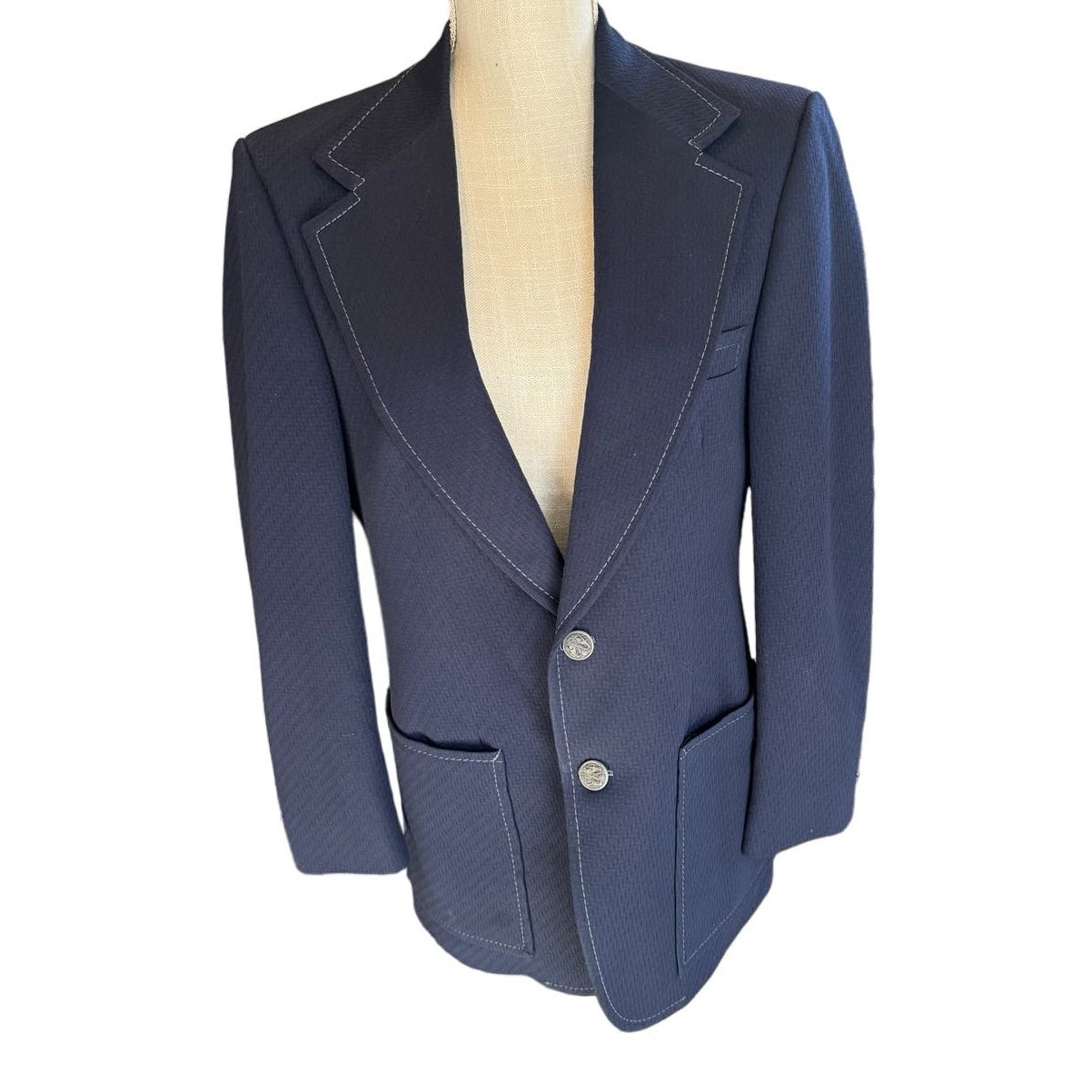 Vintage 60s/70s Men's Sport Coat Blazer. 40R. Towncraft Plus. Union Made.