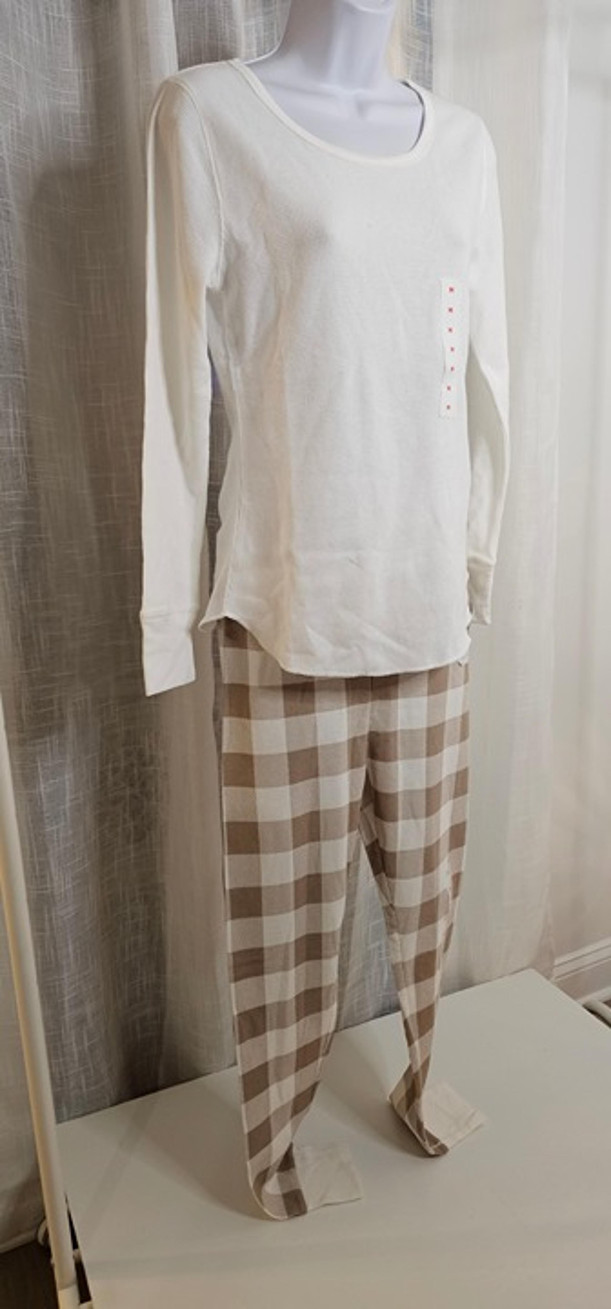 Old Navy Women High-Waisted Printed Waffle Pajama Leggings Top Set Size M NWT