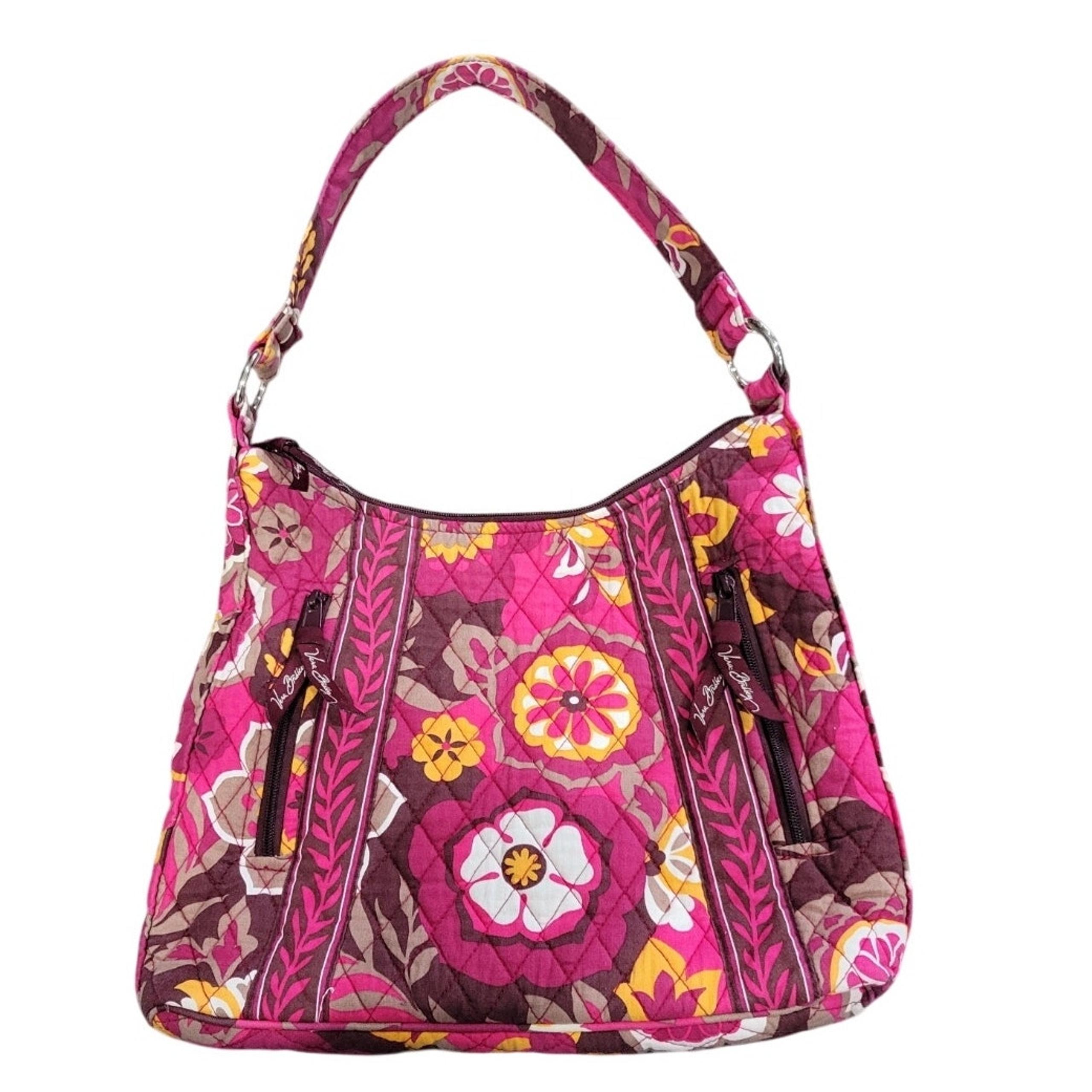 Vera Bradley Lisa B Carnaby Hobo Bag Women’s Pink Floral Shoulder Purse