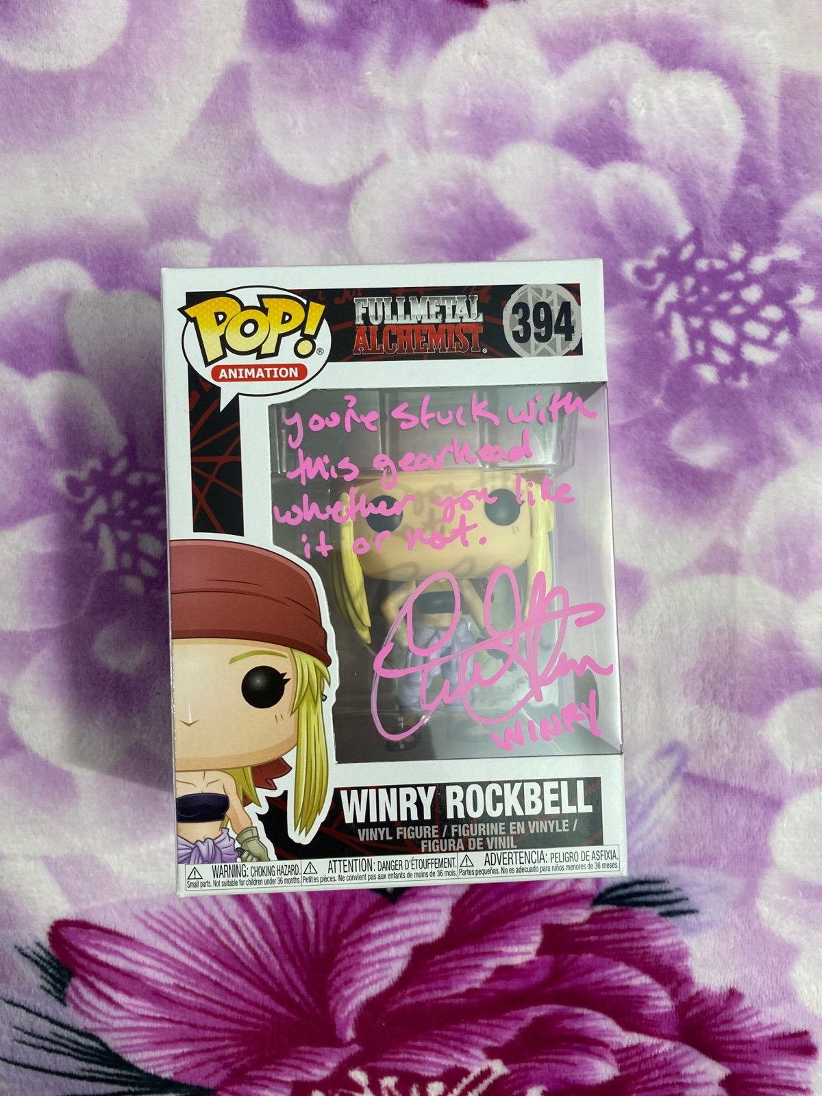 Winry Rockbell sign Funko pop