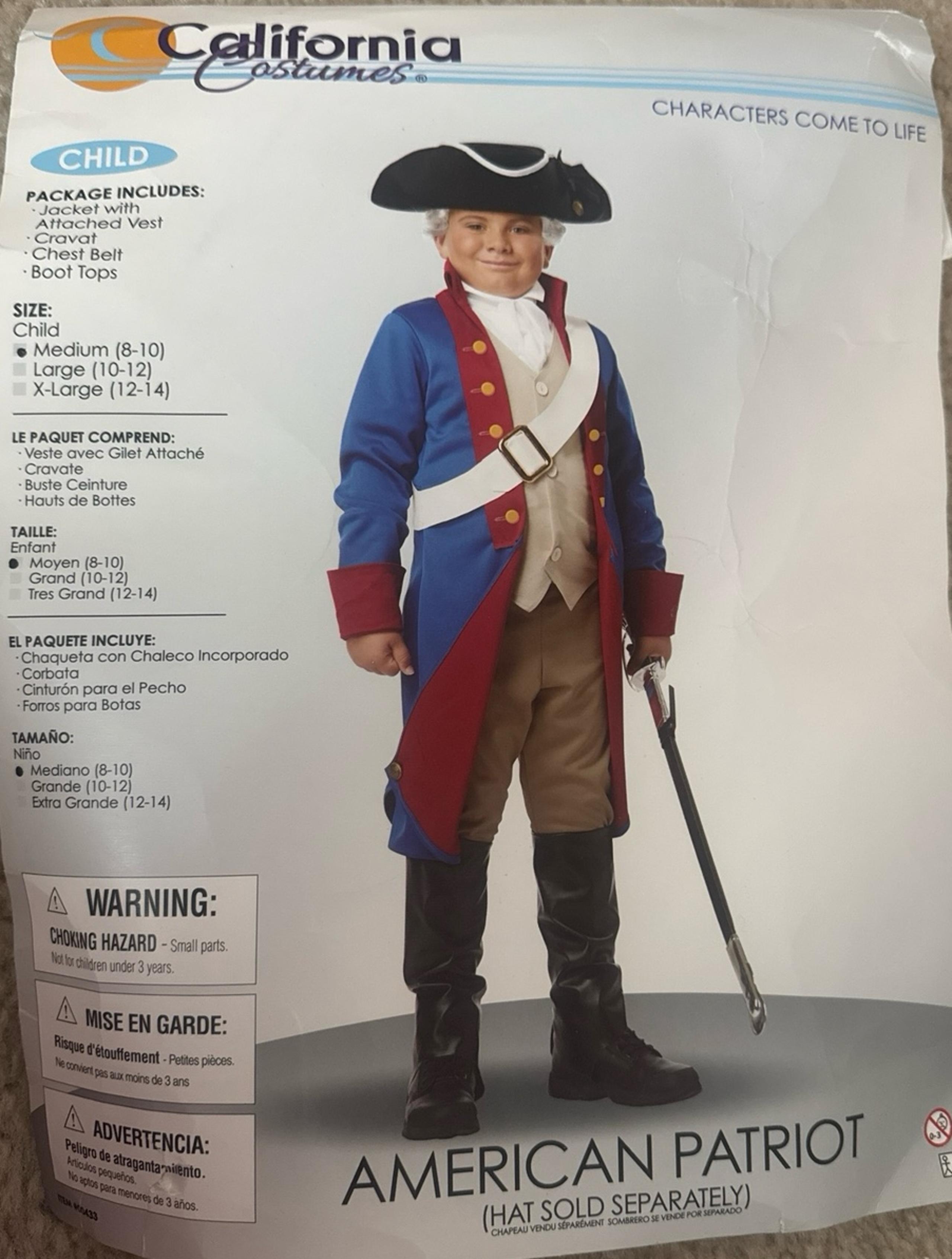 American Patriot Costume Sz Medium