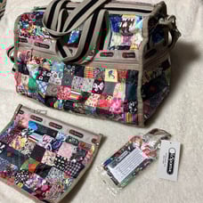 LeSportsac Patchwork Boston Bag, Shoulder, 2-Way Pouch