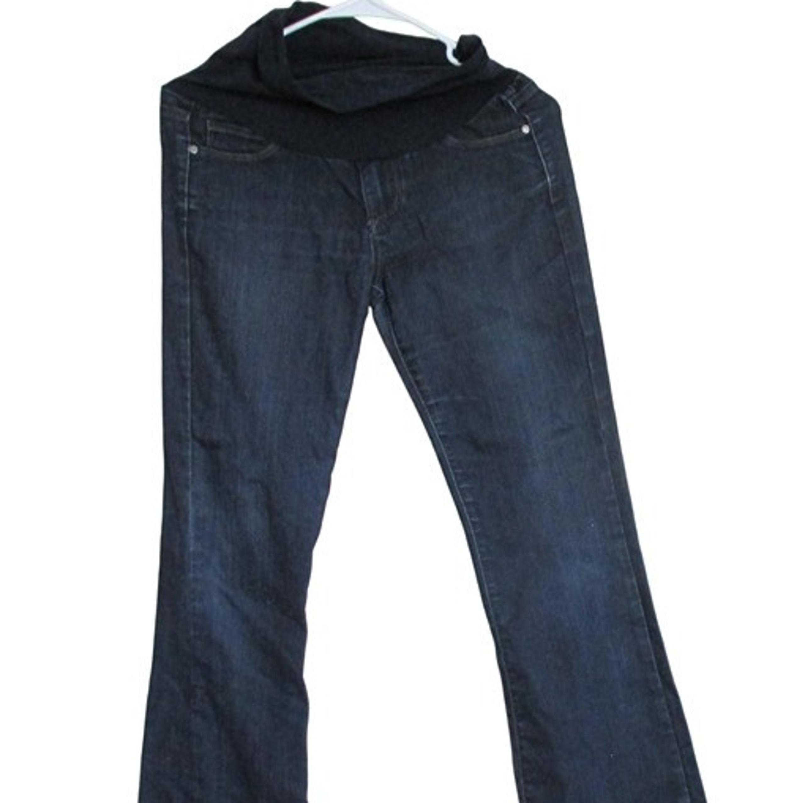 Paige Maternity Pull On Jeans Womens Size 28 Blue Denim Bootcut - A Pea In The Pod