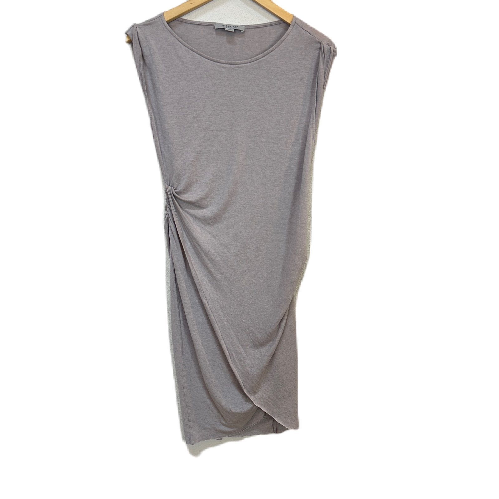 AllSaints Warp Wool Blend Gray Sleeveless Dress Women’s Sz 2