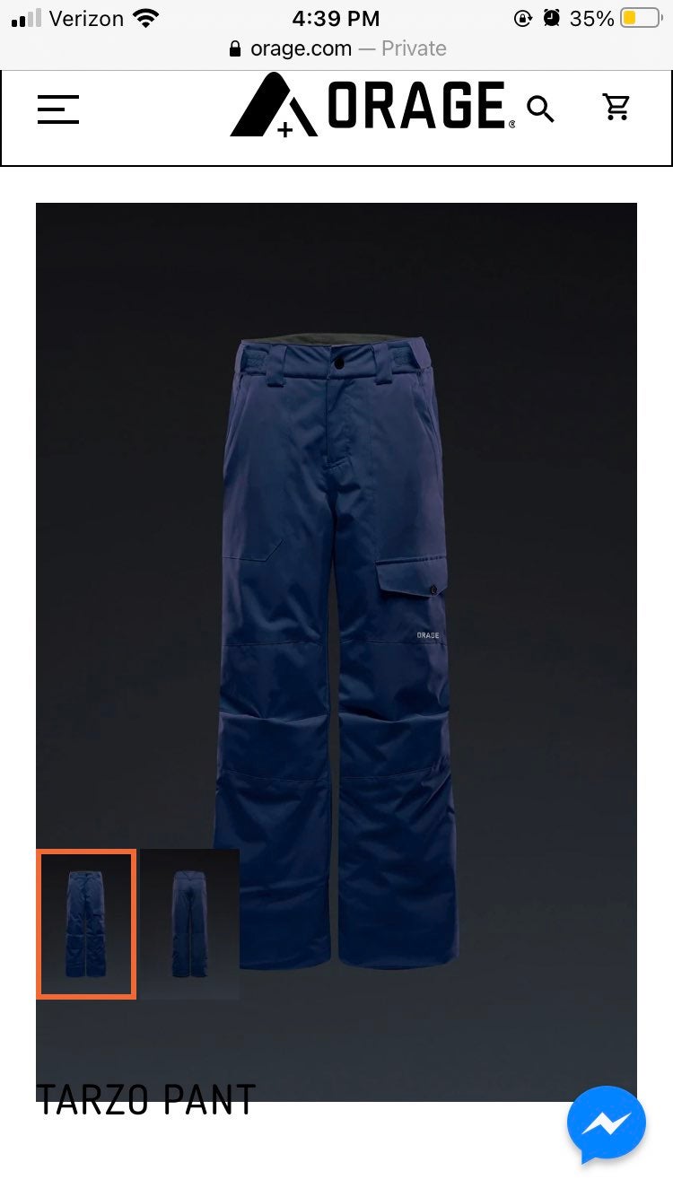 Orage Boys Navy Snowpants