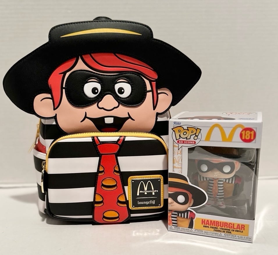 Loungefly McDonald’s NWT Hamburglar Cosplay Mini Backpack & Funko POP!