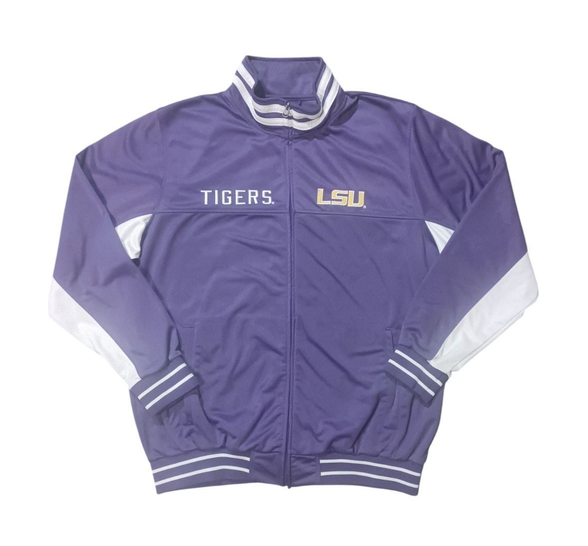 LSU Tigers Bold Logo Varsity Track Jacket (2XL)