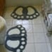 Bathroom Rugs Mats Water Absorbent Non-Slip Mat Used in Bathroom Grey, 19x26''