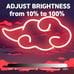 Naruto Red Cloud Dimmable Adjust Brightness LED Neon Light Sign ( Akatsuki Ninja
