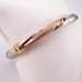 Vintage Sterling Silver Bangle Bracelet, Tri Color Toned Stackable Wrist Jewelry