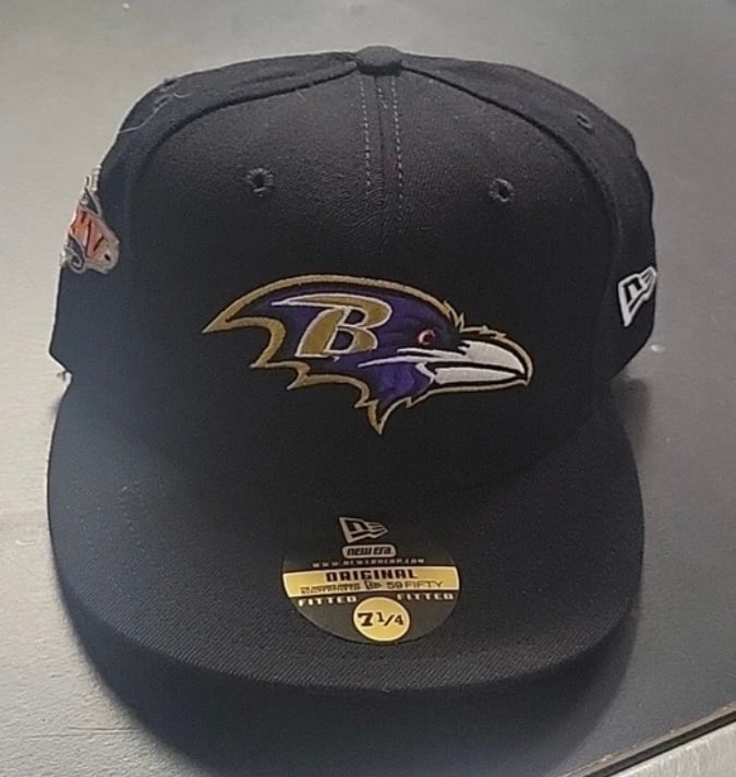Vintage Baltimore Ravens Super Bowl XXXV New Era 59FIFTY Fitted Cap Hat 7 1/4