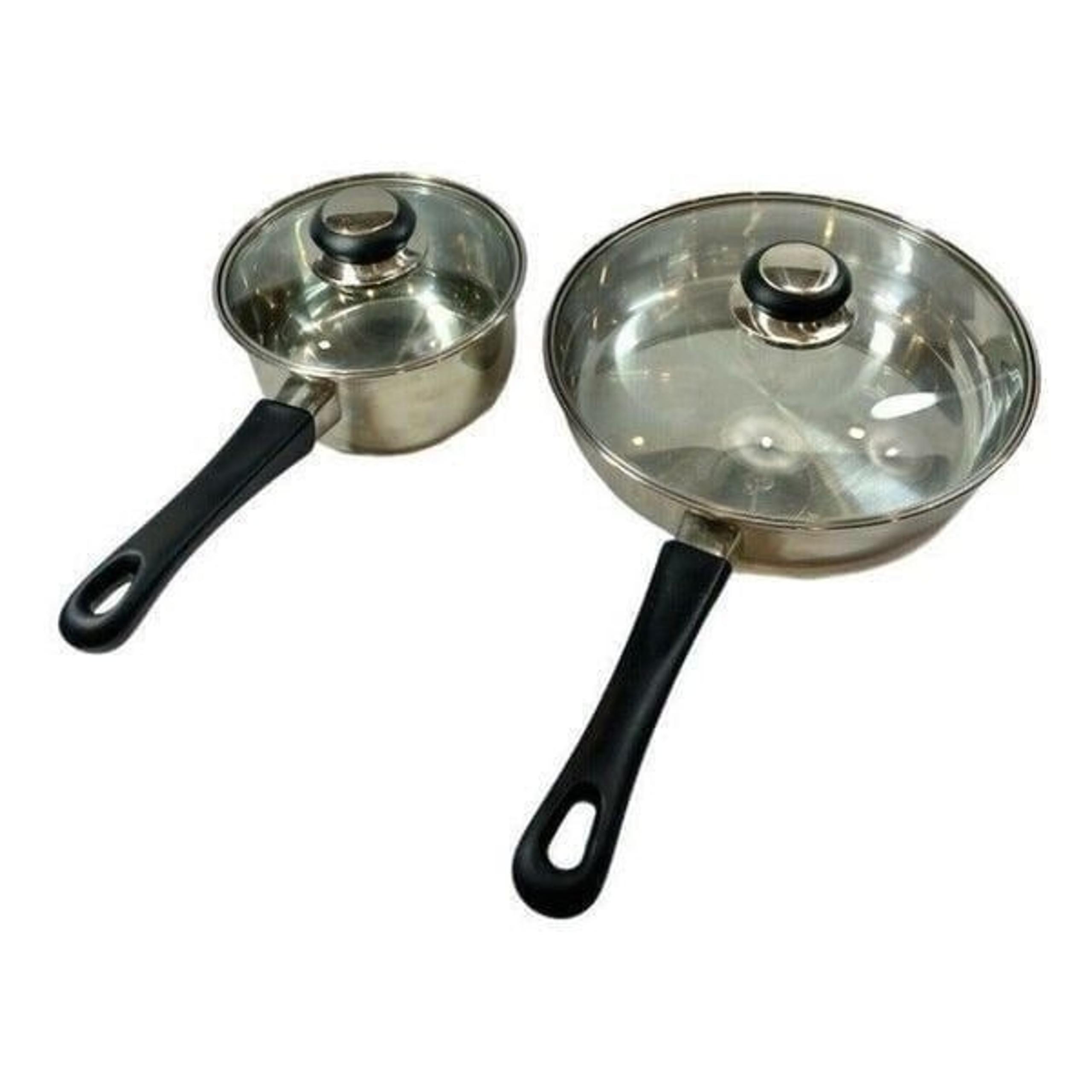 Tramontina 18/10 Stainless Steel 4 PC Set 1 QT Pot 8.5\\\\\\\" Skillet with Lids