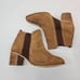 Dune London Women's Walker Boot Size 10 Block Heel Chelsea Pull On Tan Suede Y