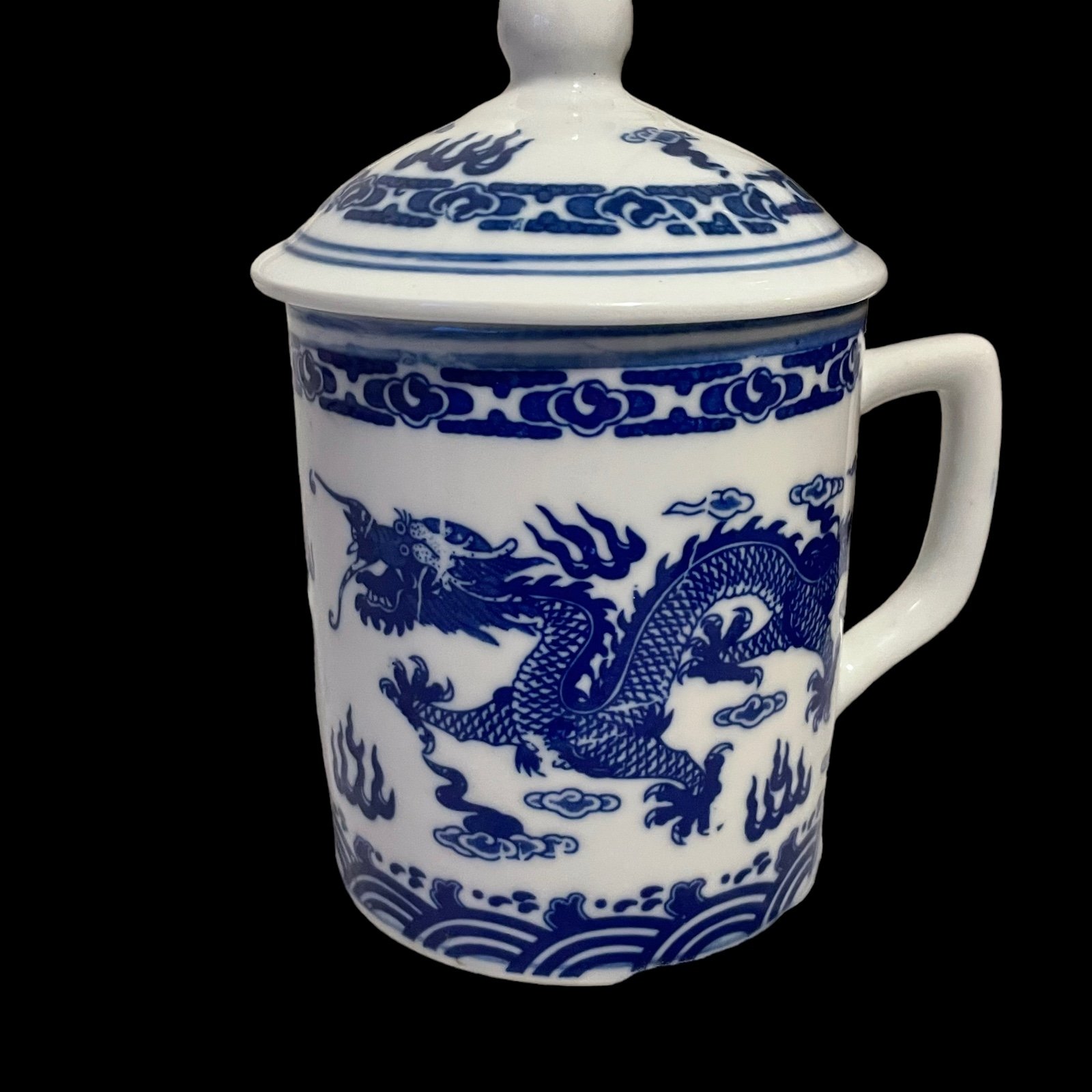 Vintage 2 piece porcelain dragon Tea cup