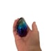 Glass Eye Studio Hand Blown Glass Ombre Iridescent Dichroic Egg Paperweight