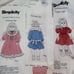 3 Simplicity 18 Doll Clothes Fabric Panel Victorian Todays Girl Dress Nightgown