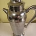 Vintage Art Deco Silver Plated Cocktail Shaker with a Grape and Vine Pattern