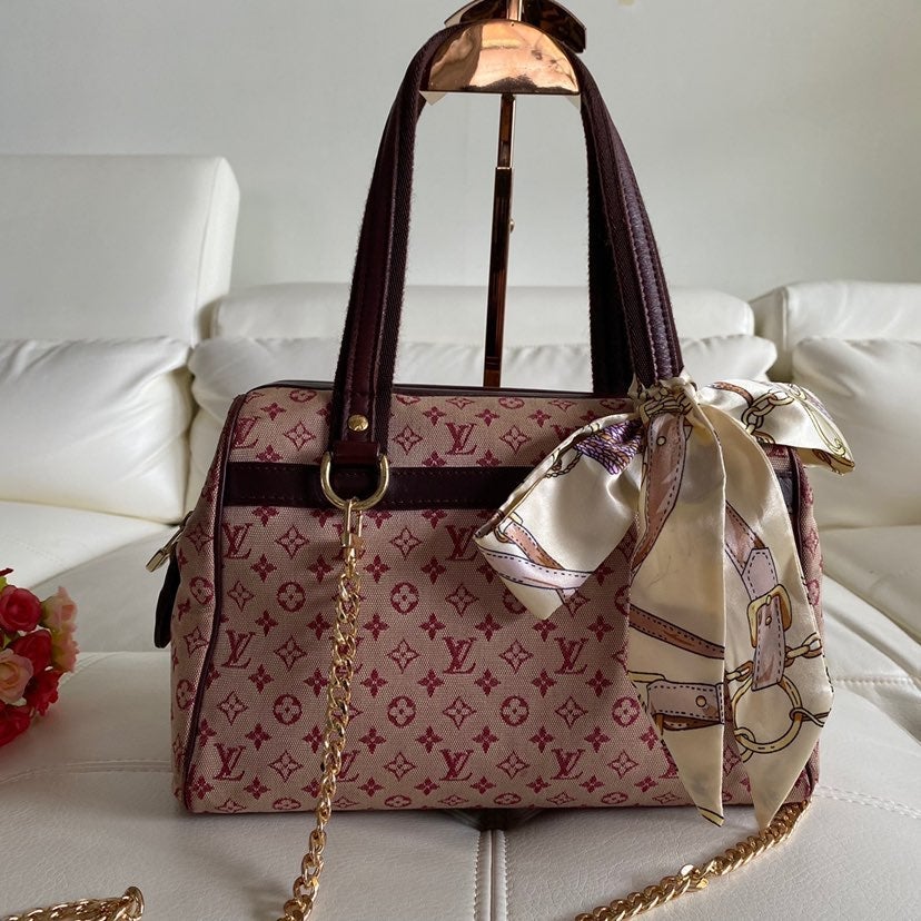 LV Monogram Mini Lin Canvas Josephine PM