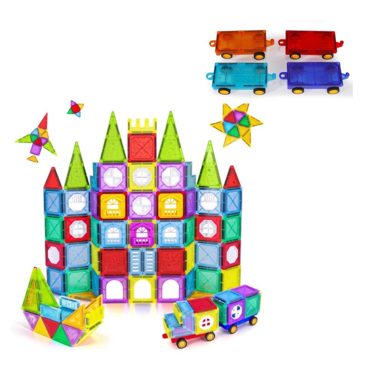 Magnetic building tiles for kids