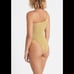 BOUND BY BOND-EYE The Oscar One-shoulder One-piece Swimsuit in Apricot Lurex O/S