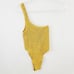 BOUND BY BOND-EYE The Oscar One-shoulder One-piece Swimsuit in Apricot Lurex O/S