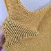BOUND BY BOND-EYE The Oscar One-shoulder One-piece Swimsuit in Apricot Lurex O/S