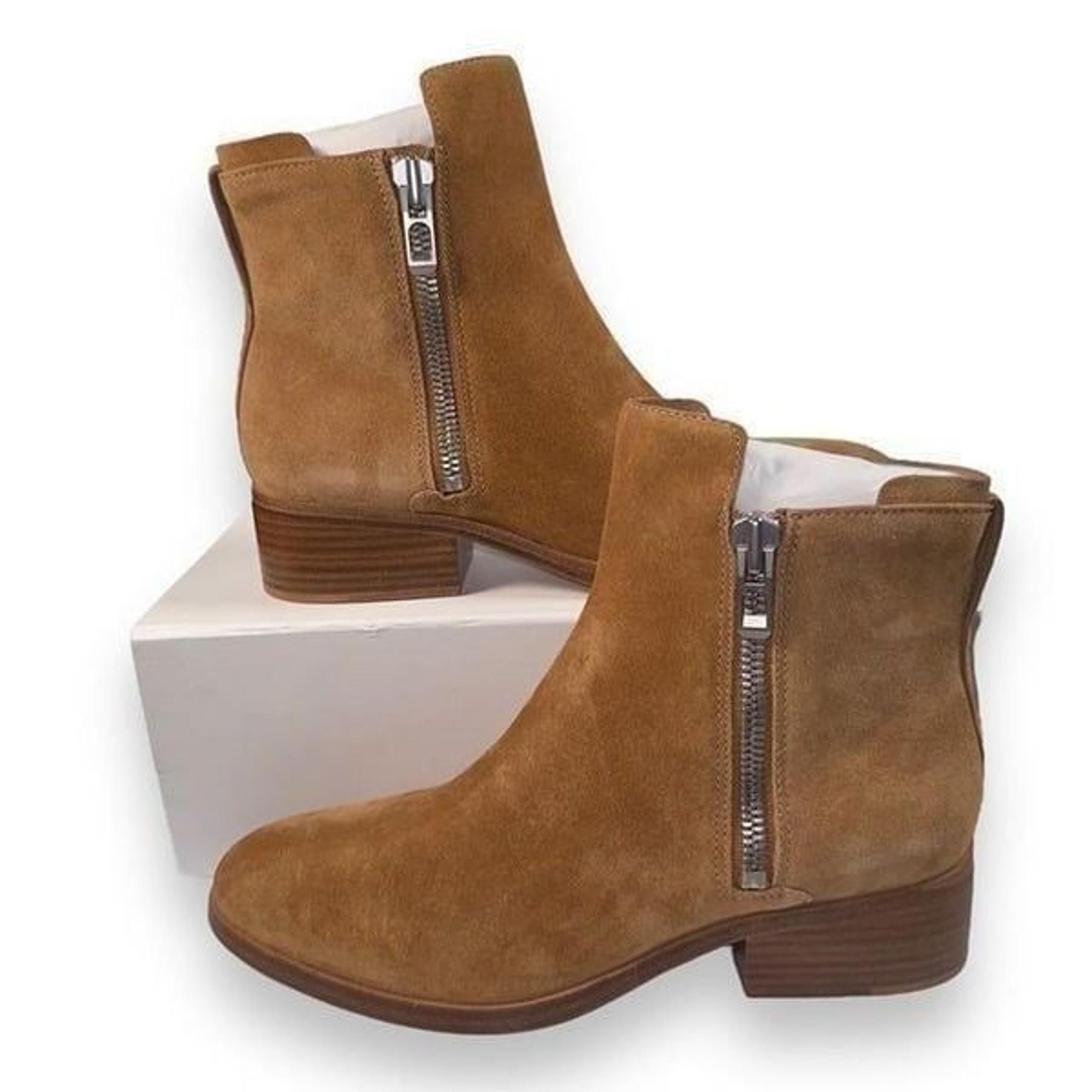 3.1 Phillip Lim Alexa Zip Suede Ankle Boots Beige SHH8-T607CFU Women's 9/39