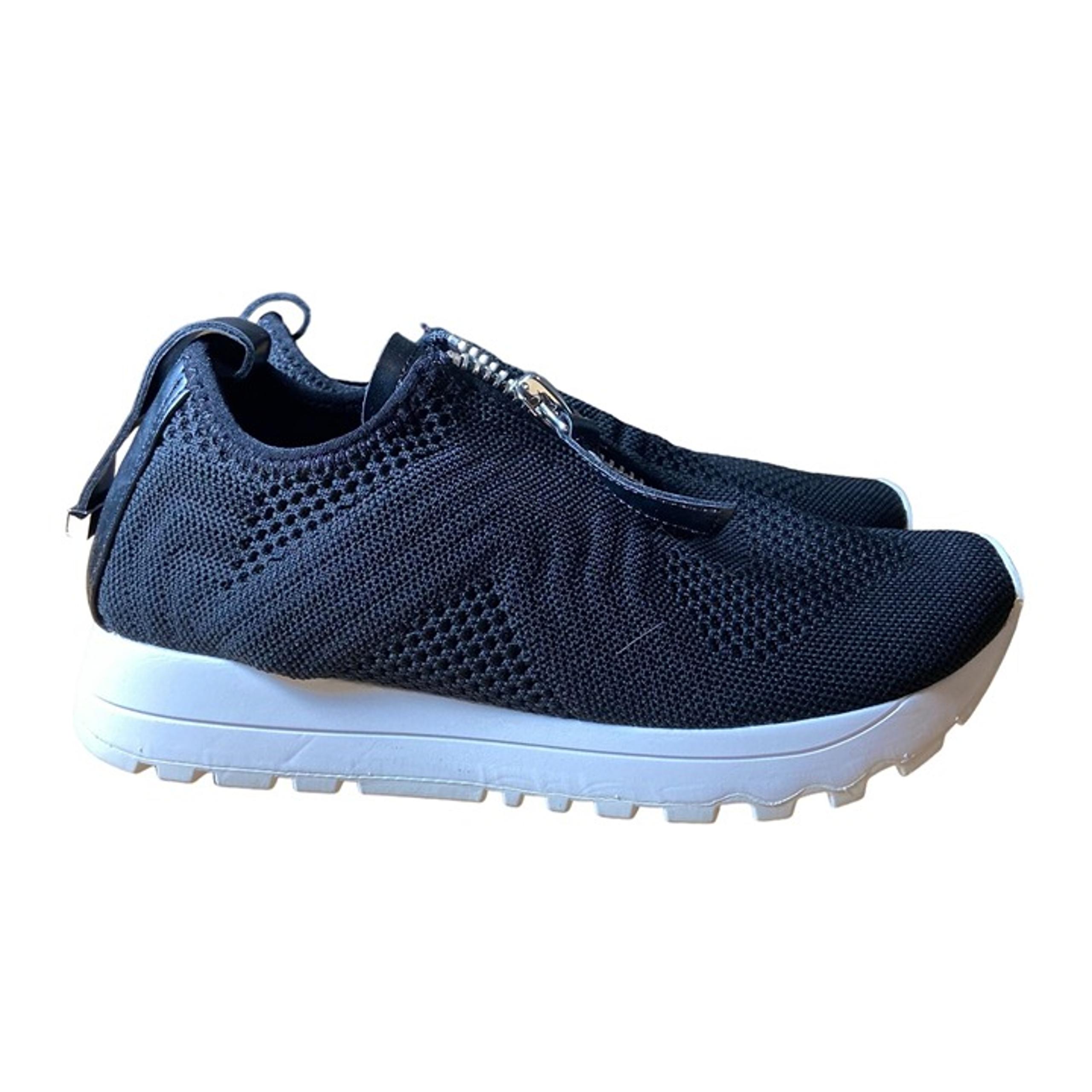 Women's Black Mesh Slip-On Sneakers With Zipper Size 5.5M - DKNY