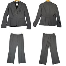 The Limited Dress Pants Blazer Set Perfect Travel Suit Lexie Fit Sz 10 Grey