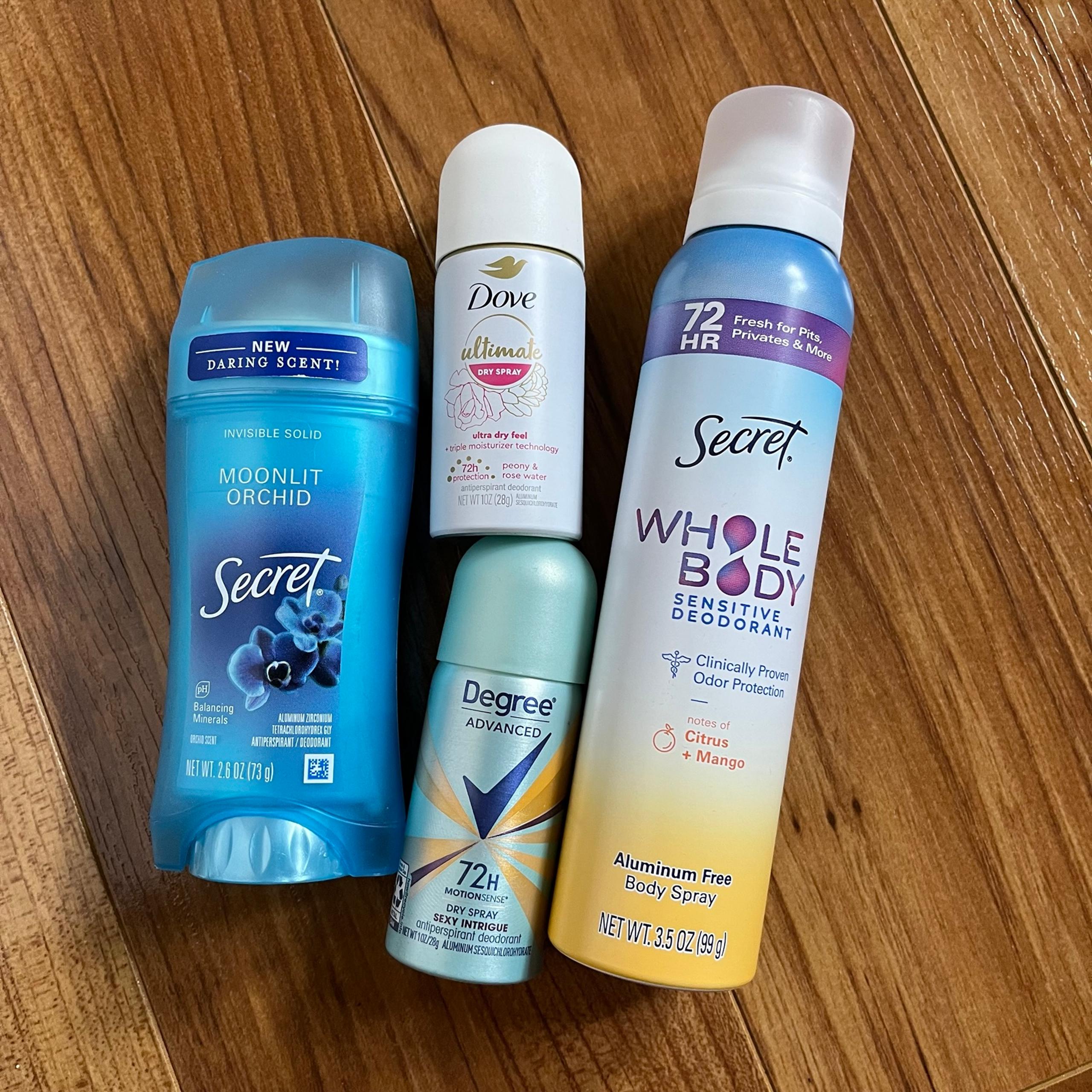 Women’s Deodorant Bundle New Secret Whole Body Dove