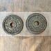 Vintage Golds Gym 3lb Weight Plates 1” center (2 plates / 6lbs total)