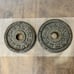 Vintage Golds Gym 3lb Weight Plates 1” center (2 plates / 6lbs total)