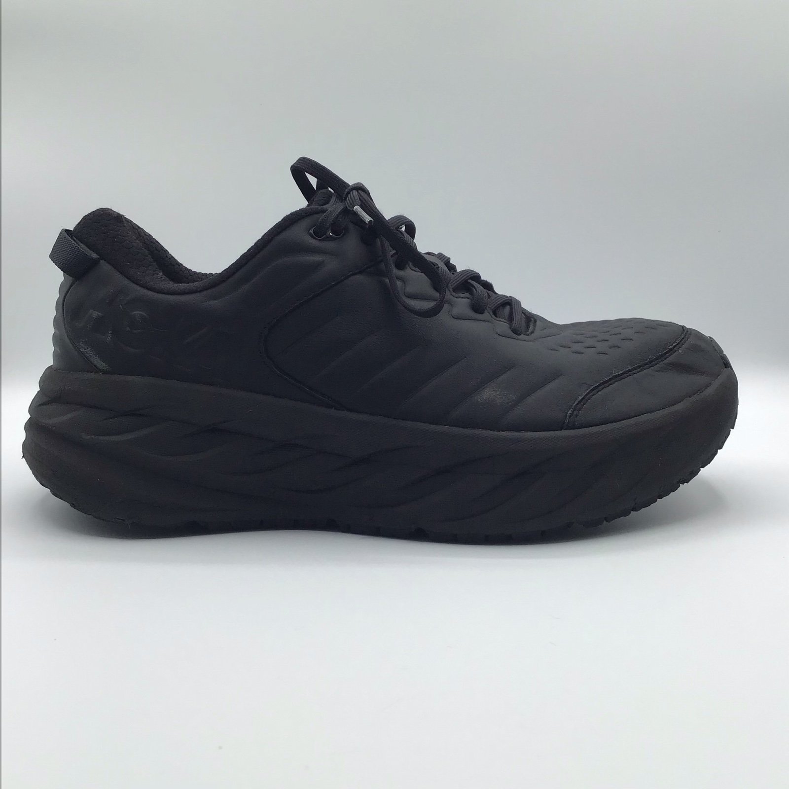 Hoka one one bondi sr wide black shoes sneakers 11.5 slip resistant 1129350 BBLC