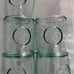 New ! Authentic Embossed Glasses Set Of 5, Made Of 100% Recycled Glass