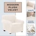 Velvet Plush Stretch Sleeve Beige Chair Furniture Protector 1 piece Sofa Cover