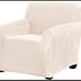 Velvet Plush Stretch Sleeve Beige Chair Furniture Protector 1 piece Sofa Cover
