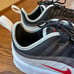 New Nike Air Max AXIS Black Sport Red Platinum Sz 6