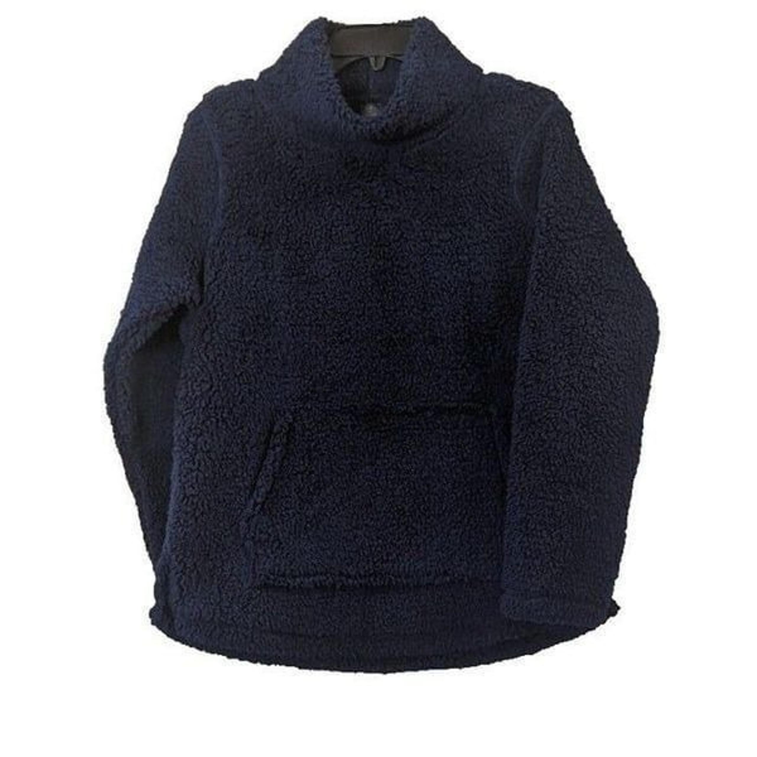 St. Johns Bay Womens Size PM Petite Navy Long Sleeve Cowl Neck Pullover Sweater