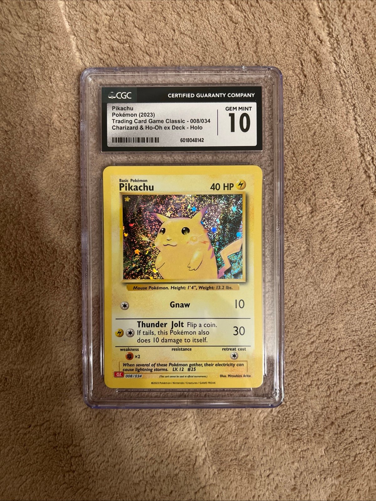 CGC 10 Holo Pikachu 2023 Charizard & Ho-Oh EX Deck Pokémon