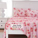 Bed Sheet Set Queen Pink Floral Printed Sheets Ultra Soft Queen 4 Pieces