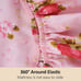 Bed Sheet Set Queen Pink Floral Printed Sheets Ultra Soft Queen 4 Pieces