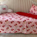 Bed Sheet Set Queen Pink Floral Printed Sheets Ultra Soft Queen 4 Pieces