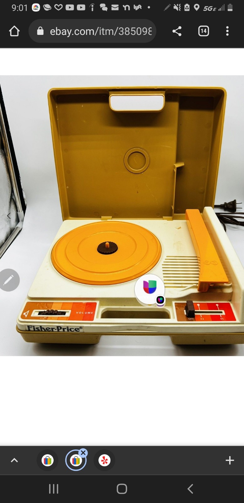 Vintage Fisher Price Record Player 1978